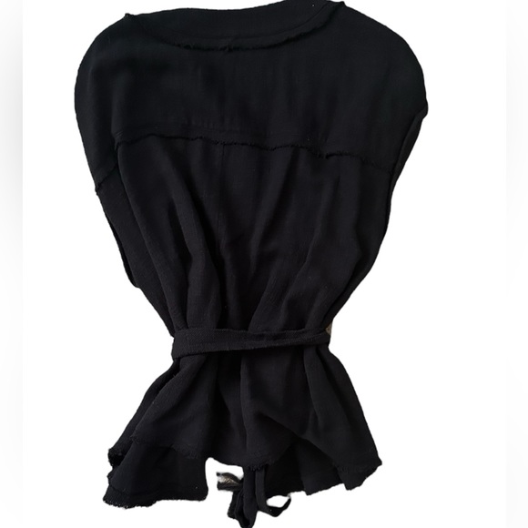 Free People Belted Vest with Cap Sleeves sz S - Picture 2 of 3